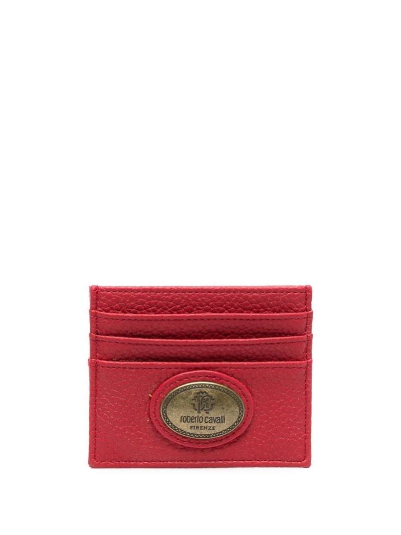 Roberto Cavalli grained-texture card holder - Red von Roberto Cavalli