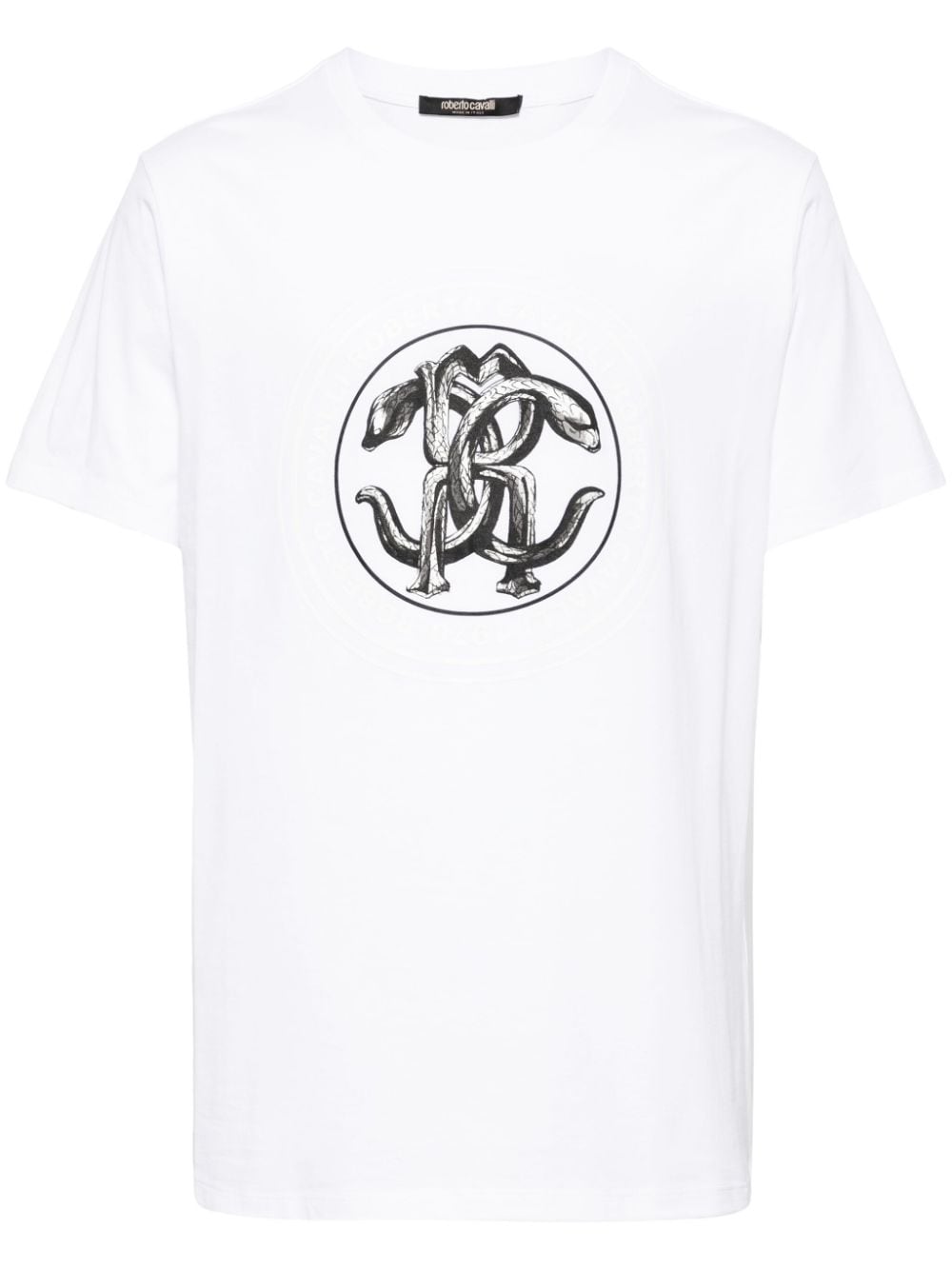 Roberto Cavalli graphic-print cotton T-shirt - White von Roberto Cavalli