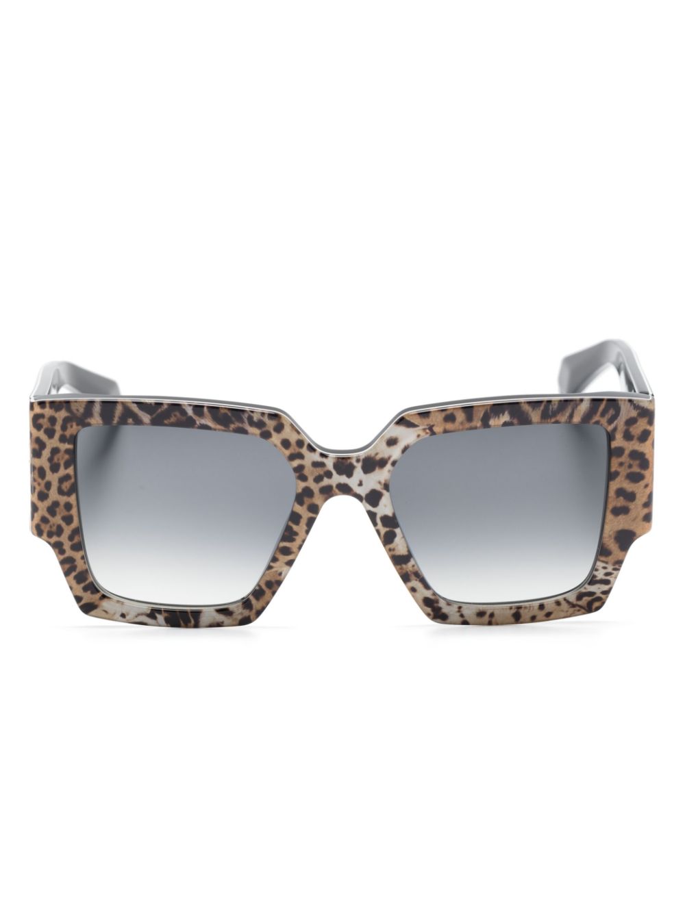 Roberto Cavalli graphic-print square-frame sunglasses - Neutrals von Roberto Cavalli