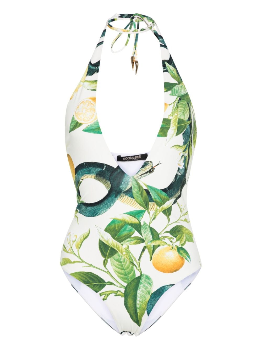 Roberto Cavalli lemon-print one-piece swimsuit - White von Roberto Cavalli