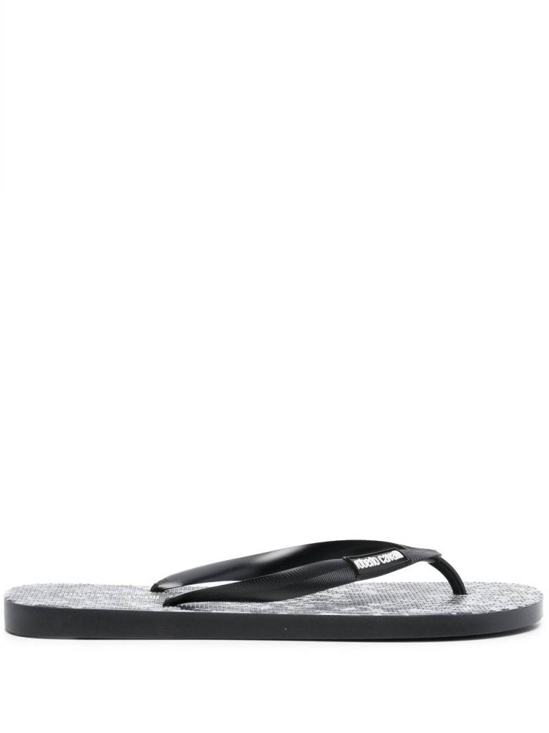 Roberto Cavalli leopard-print flip flops - Black von Roberto Cavalli