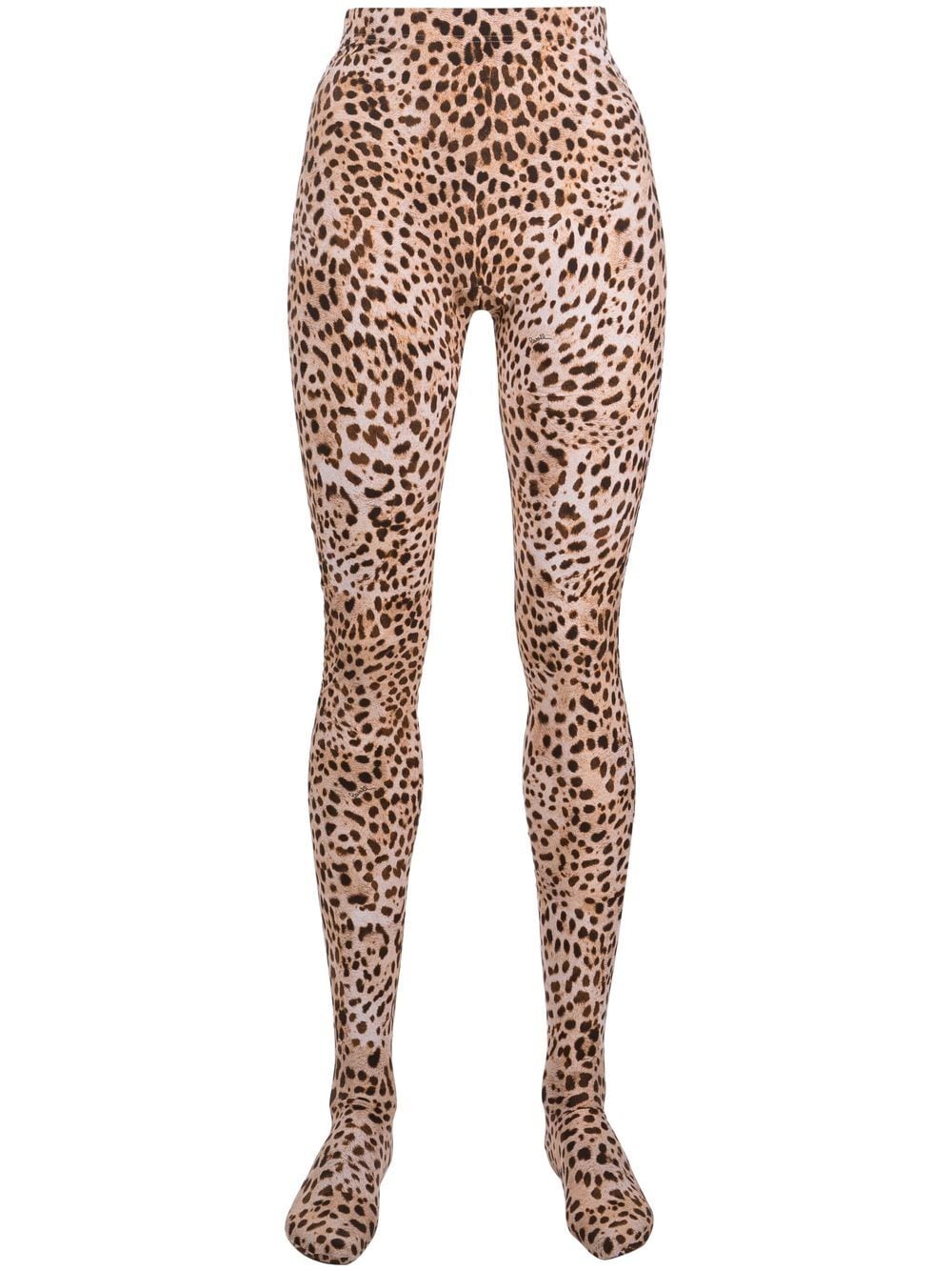 Roberto Cavalli leopard-print high-waisted leggings - Brown von Roberto Cavalli