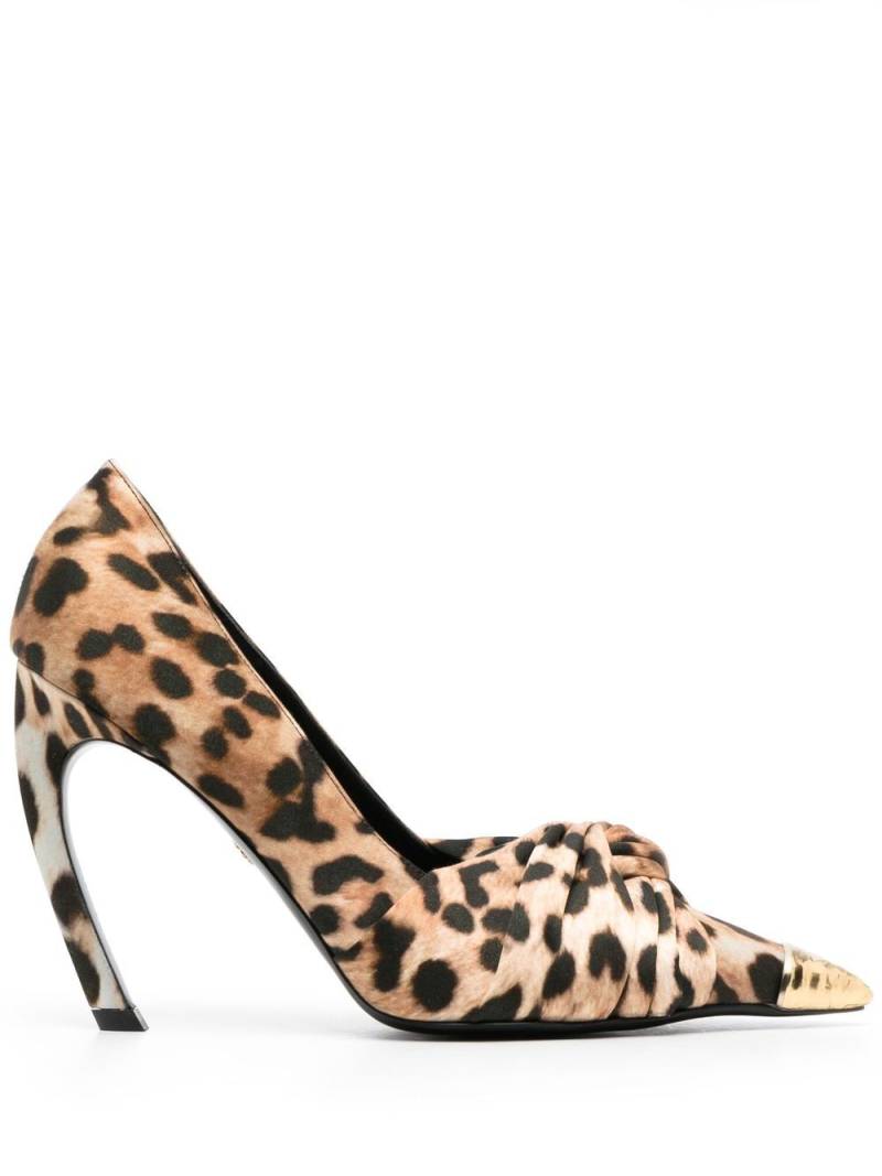 Roberto Cavalli leopard-print leather pumps - Neutrals von Roberto Cavalli