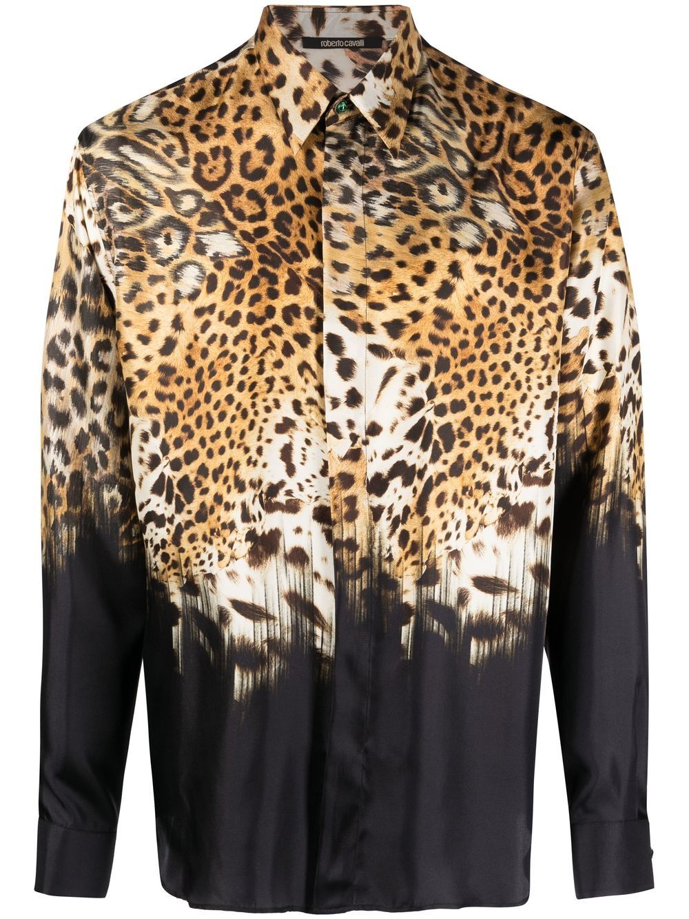 Roberto Cavalli leopard-print long-sleeved shirt - Neutrals von Roberto Cavalli