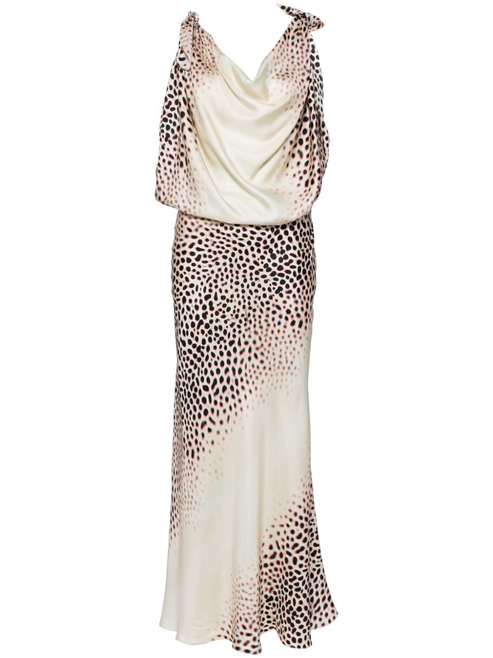 Roberto Cavalli leopard-printed silk dress - Neutrals von Roberto Cavalli