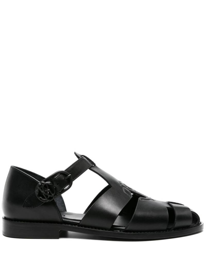 Roberto Cavalli logo-embossed caged sandals - Black von Roberto Cavalli