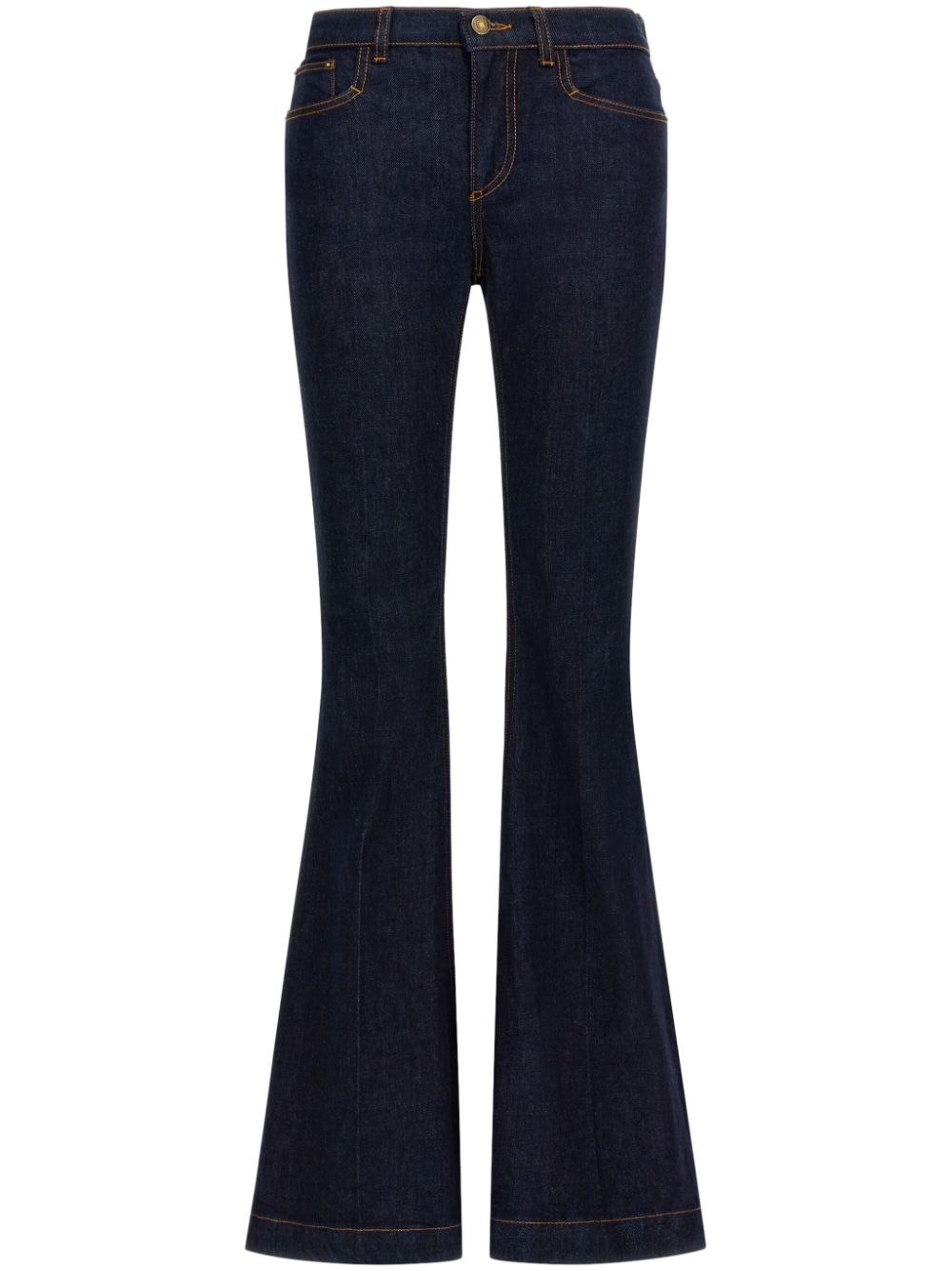 Roberto Cavalli logo-patch flared jeans - Blue von Roberto Cavalli