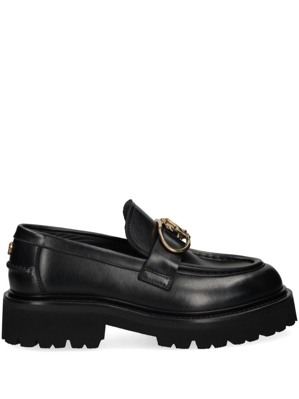 Roberto Cavalli logo-plaque loafers - Black von Roberto Cavalli