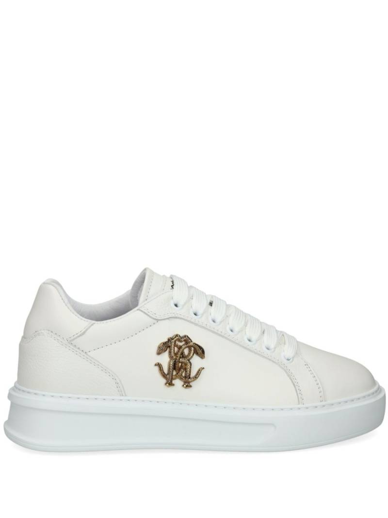 Roberto Cavalli logo-plaque sneakers - White von Roberto Cavalli