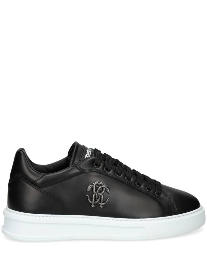 Roberto Cavalli logo-plaque trainers - Black von Roberto Cavalli