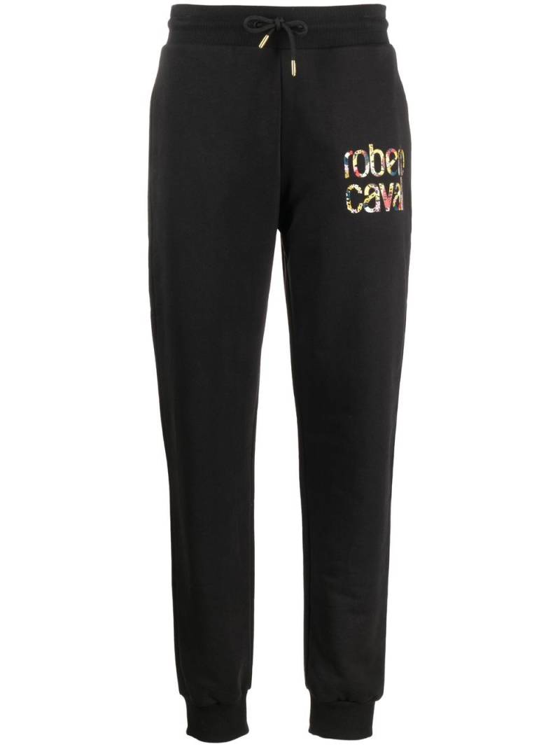 Roberto Cavalli logo-print track pants - Black von Roberto Cavalli