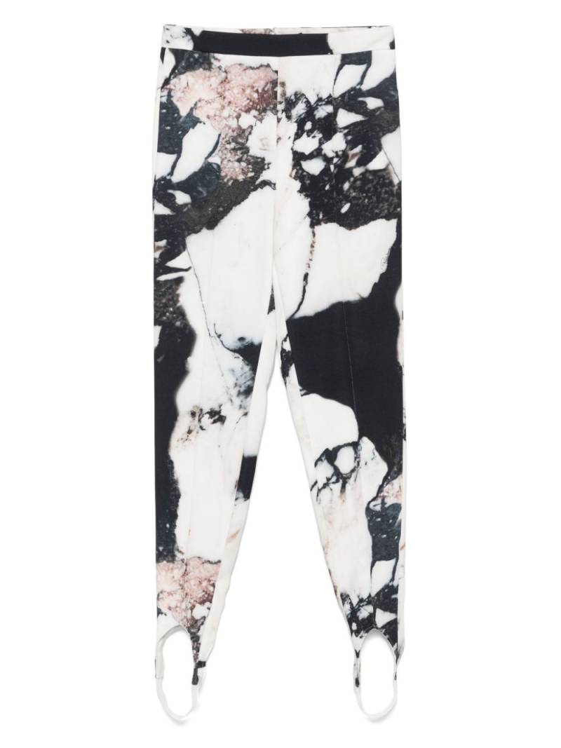 Roberto Cavalli marble-print trousers - White von Roberto Cavalli