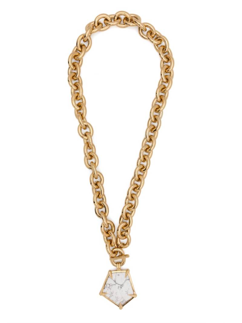 Roberto Cavalli marbled-effect pendant necklace - Gold von Roberto Cavalli