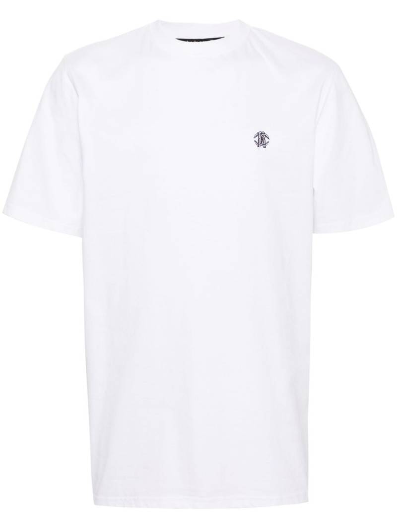 Roberto Cavalli monogram-embroidered cotton T-shirt - White von Roberto Cavalli