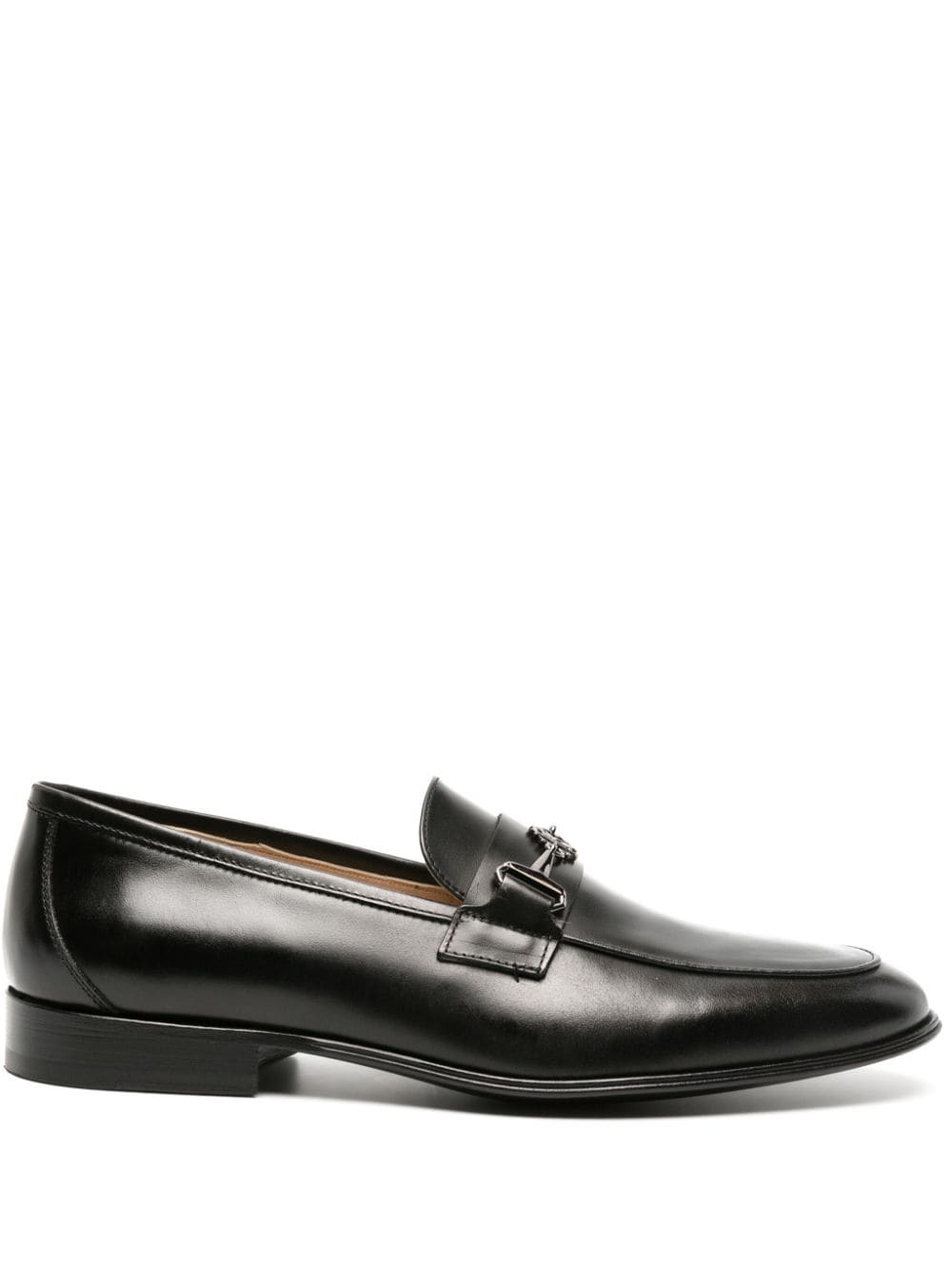 Roberto Cavalli monogram-plaque leather loafers - Black von Roberto Cavalli