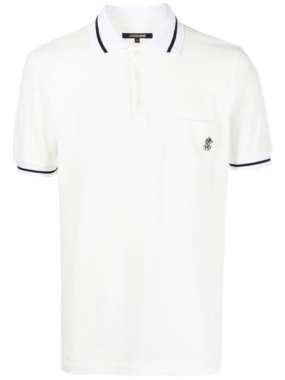 Roberto Cavalli patch-pocket polo shirt - White von Roberto Cavalli