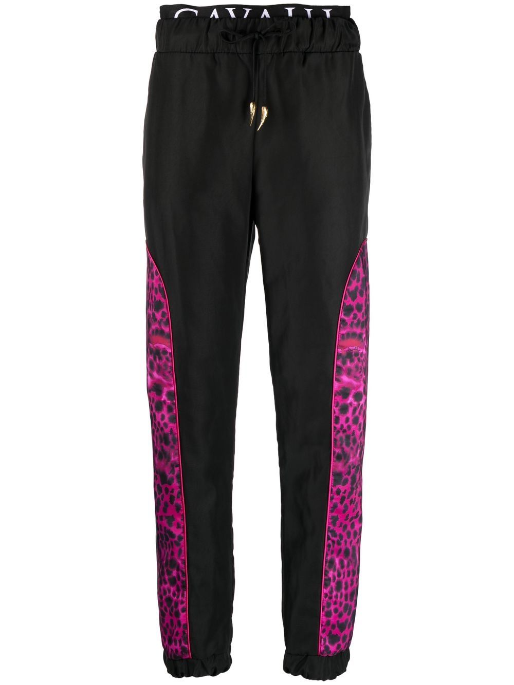 Roberto Cavalli printed-panel track pants - Black von Roberto Cavalli