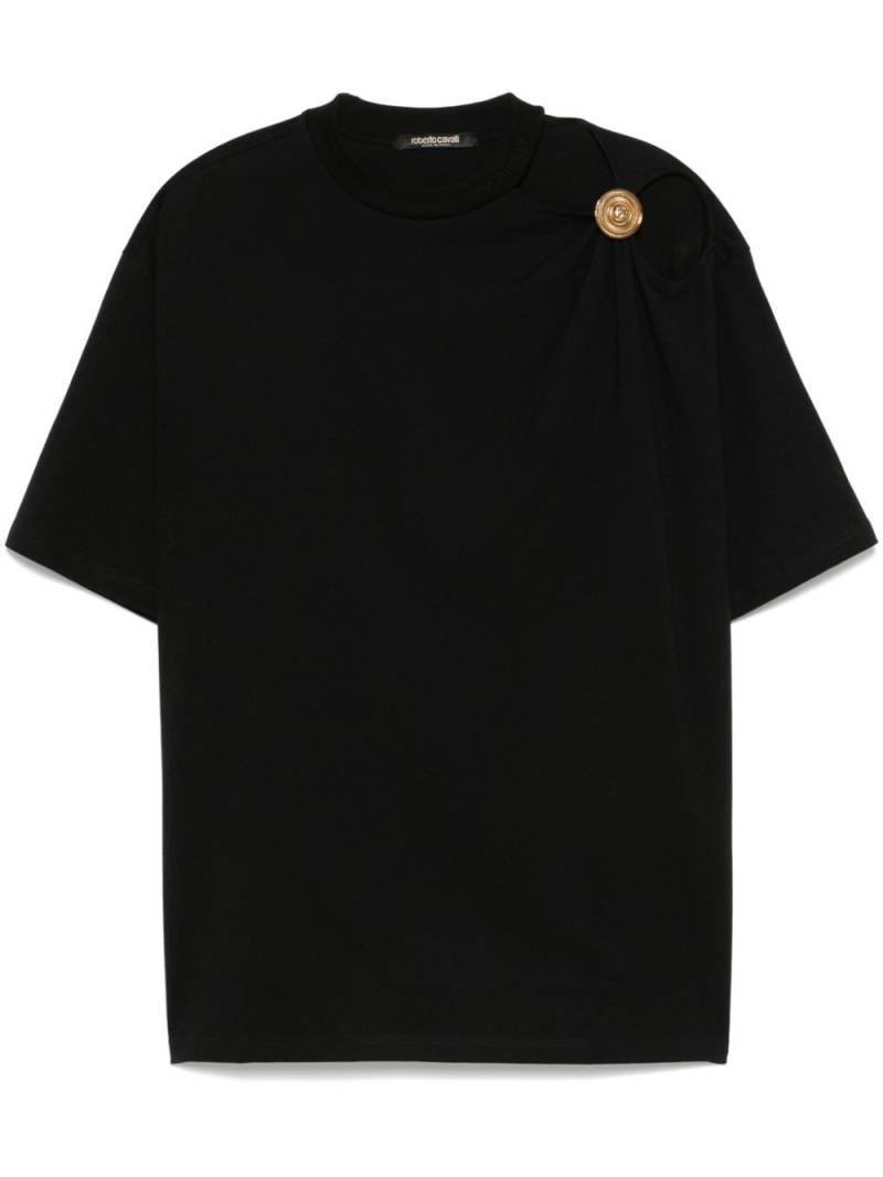 Roberto Cavalli shoulder-jewel T-shirt - Black von Roberto Cavalli