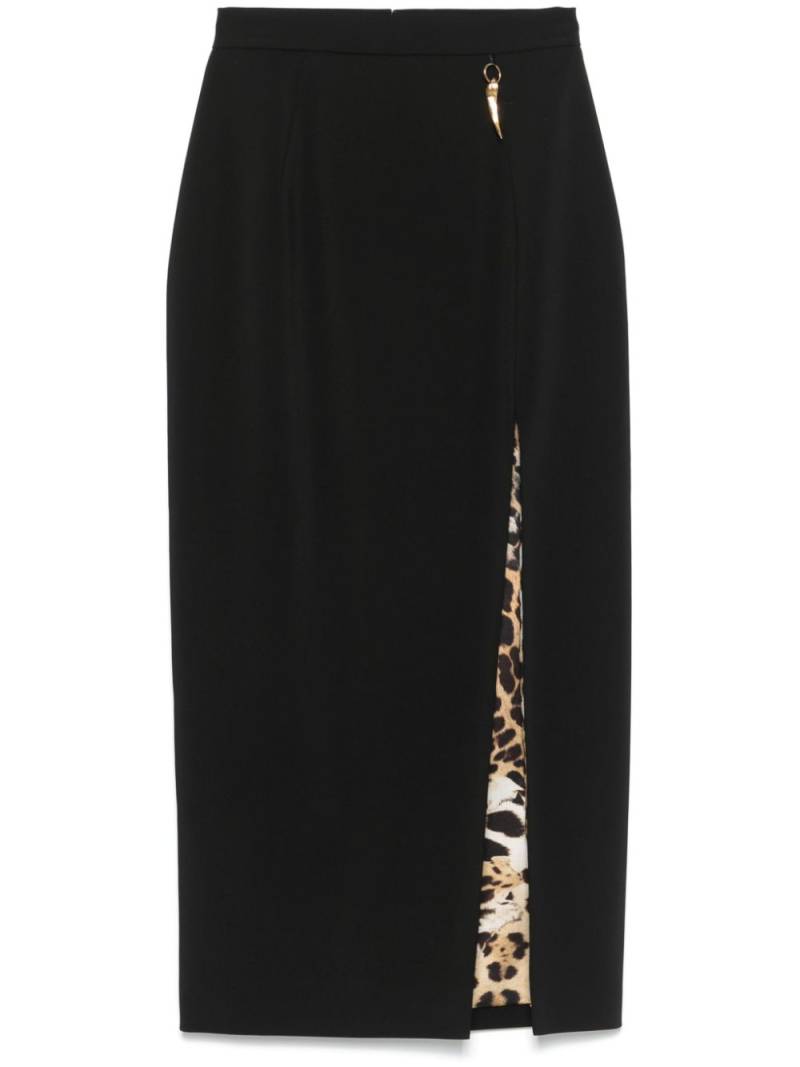 Roberto Cavalli slit-detailed midi skirt - Black von Roberto Cavalli