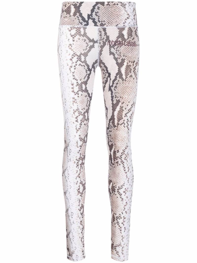 Roberto Cavalli snake-print leggings - Neutrals von Roberto Cavalli