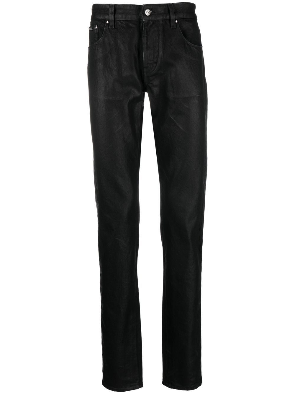 Roberto Cavalli straight-leg coated jeans - Black von Roberto Cavalli