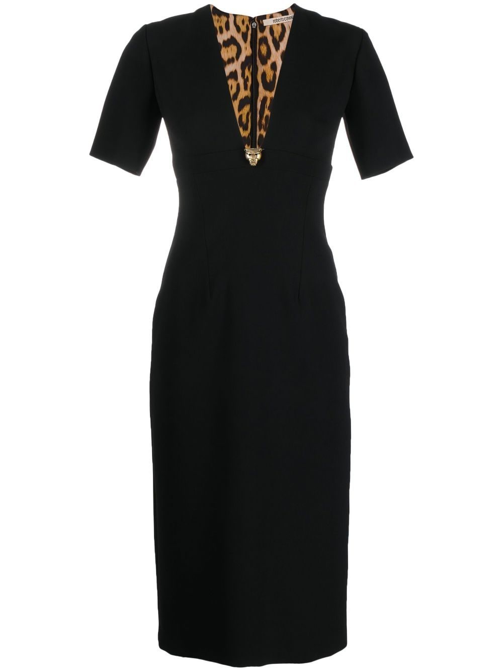 Roberto Cavalli tiger-motif short-sleeve dress - Black von Roberto Cavalli