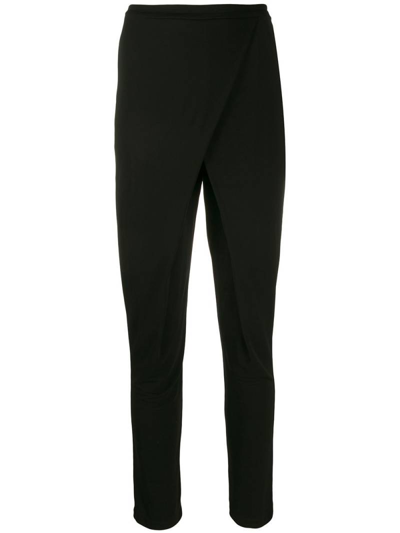 Roberto Cavalli wrap-effect panelled trousers - Black von Roberto Cavalli