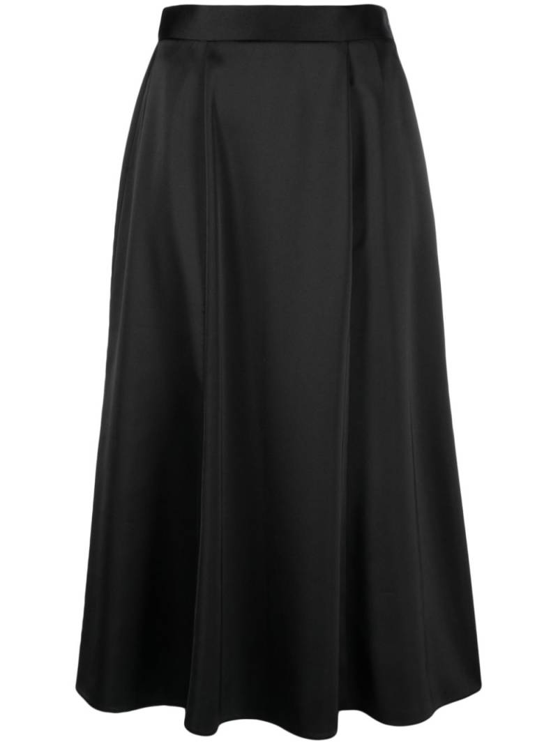 Roberto Collina A-line satin midi skirt - Black von Roberto Collina