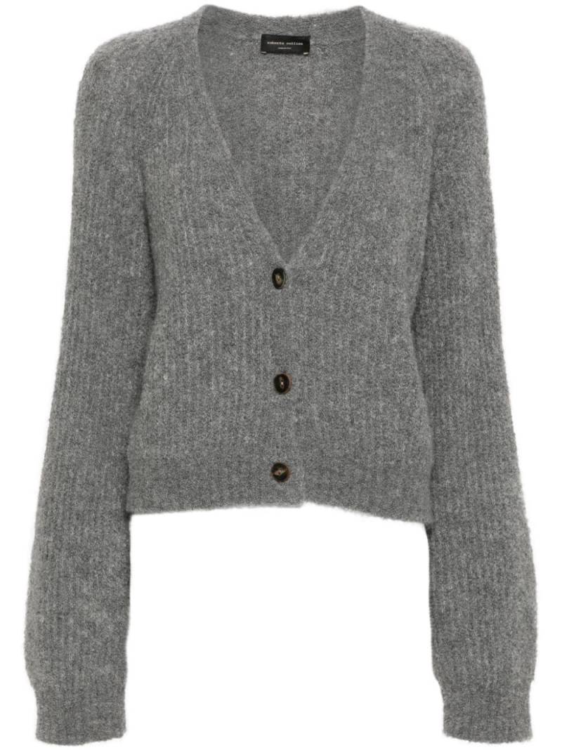 Roberto Collina V-neck chunky knit cardigan - Grey von Roberto Collina