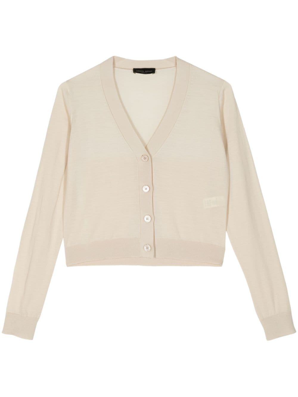 Roberto Collina V-neck merino cardigan - Neutrals von Roberto Collina