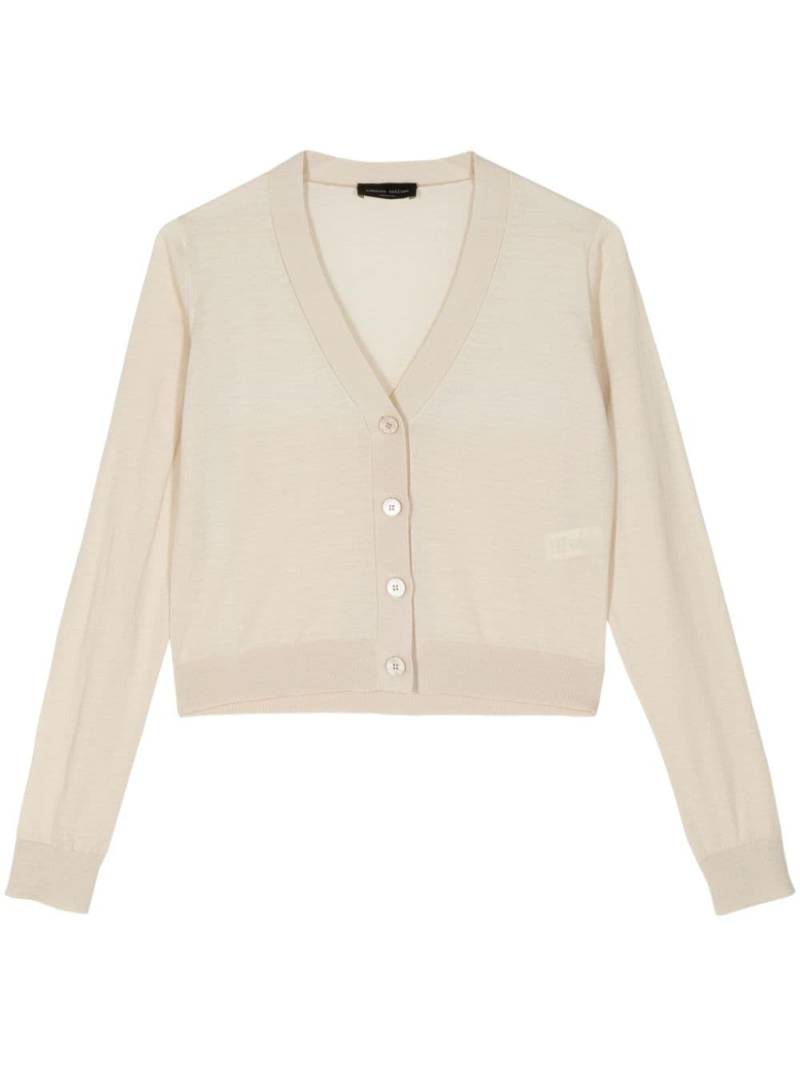 Roberto Collina V-neck merino cardigan - Neutrals von Roberto Collina