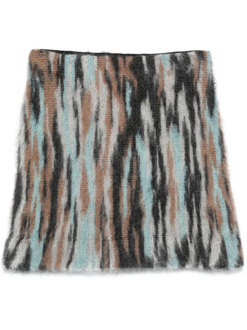 Roberto Collina abstract-print mini skirt - Black von Roberto Collina