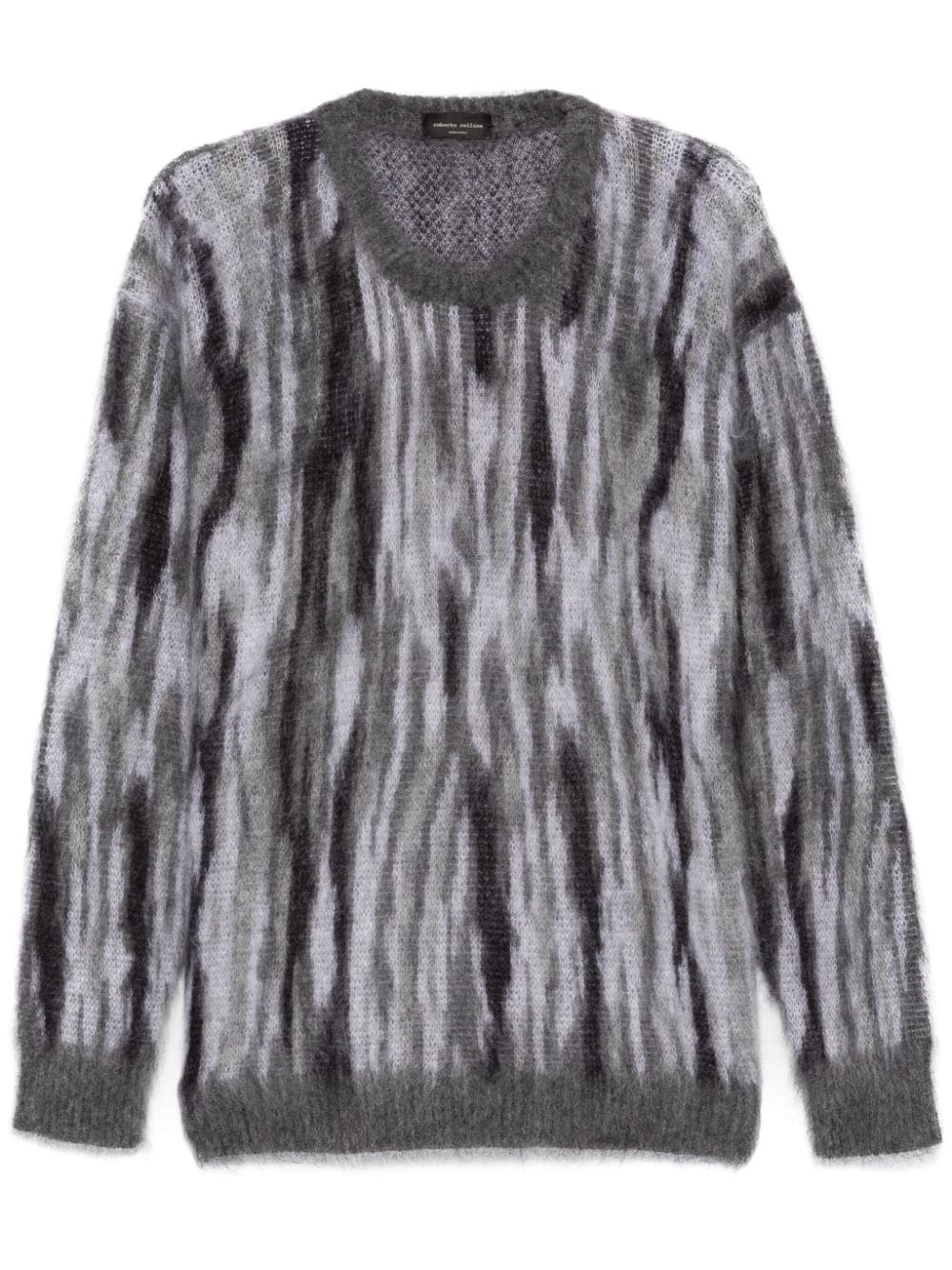 Roberto Collina animalier-jacquard sweater - Grey von Roberto Collina