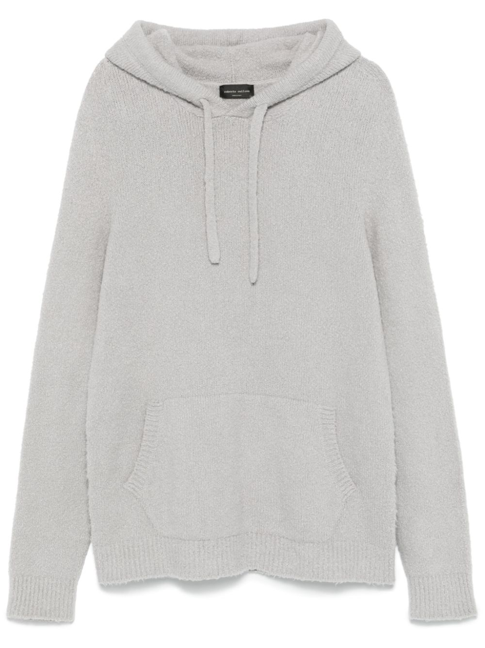 Roberto Collina bouclé-design hoodie - Grey von Roberto Collina