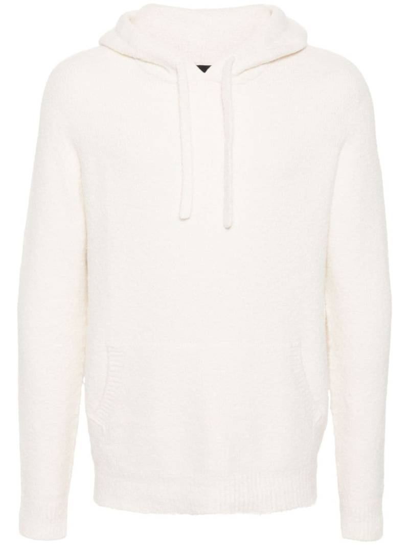 Roberto Collina bouclé-knit hooded jumper - Neutrals von Roberto Collina