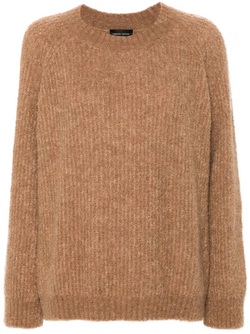 Roberto Collina bouclé sweater - Brown von Roberto Collina