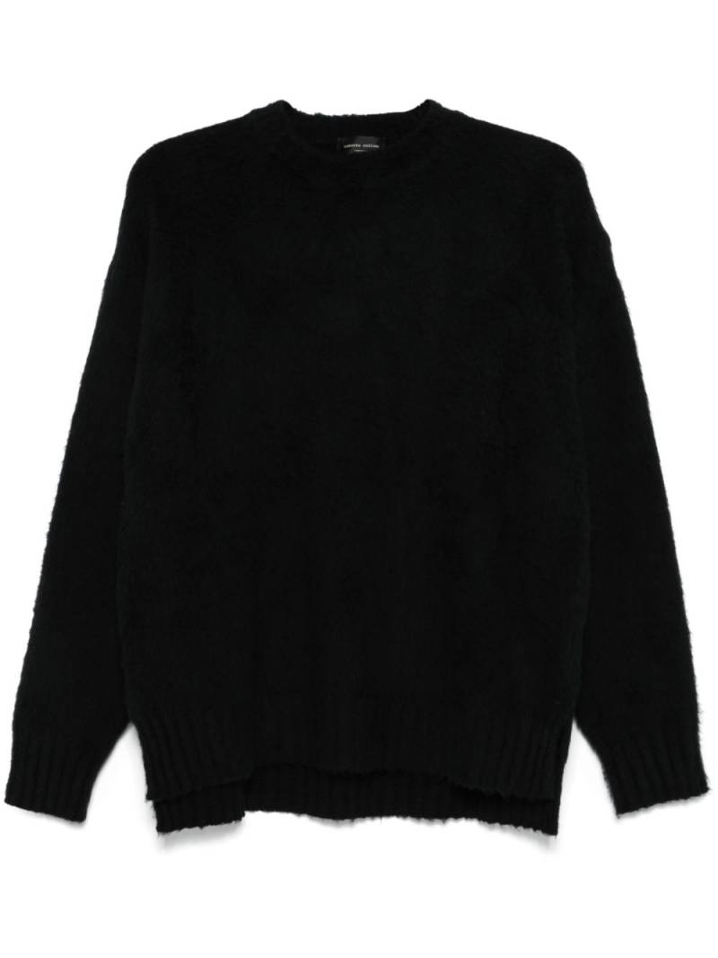 Roberto Collina brushed-effect sweater - Black von Roberto Collina