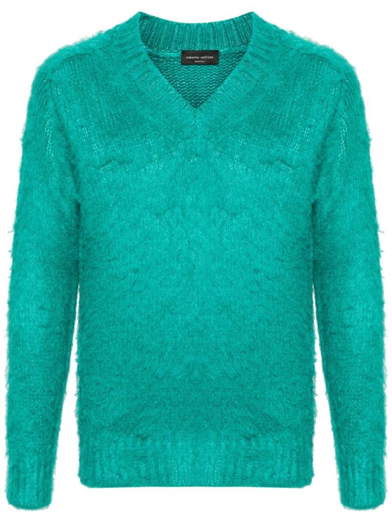 Roberto Collina brushed silk jumper - Green von Roberto Collina