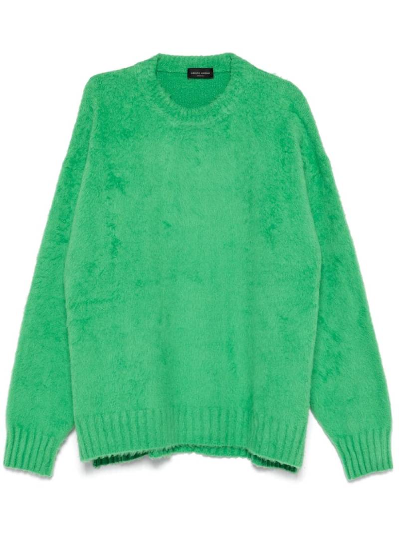 Roberto Collina brushed sweater - Green von Roberto Collina