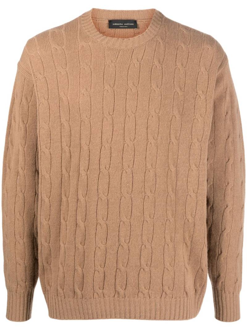 Roberto Collina cable-knit merino-cashmere blend jumper - Neutrals von Roberto Collina