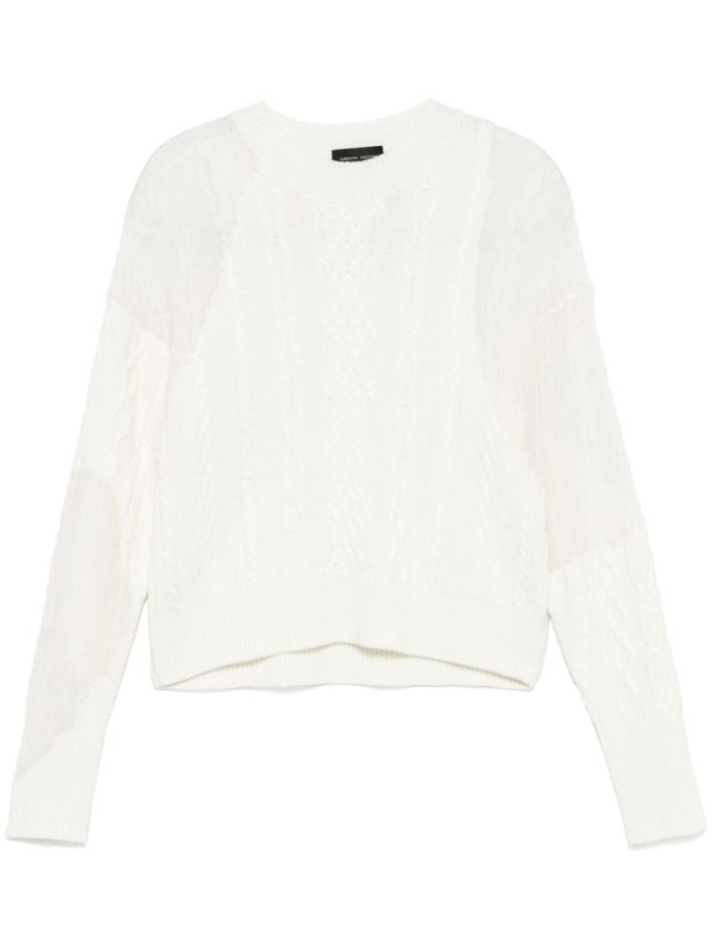 Roberto Collina cable-knit sweater - White von Roberto Collina