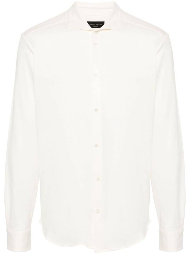 Roberto Collina classic-collar cotton shirt - Neutrals von Roberto Collina