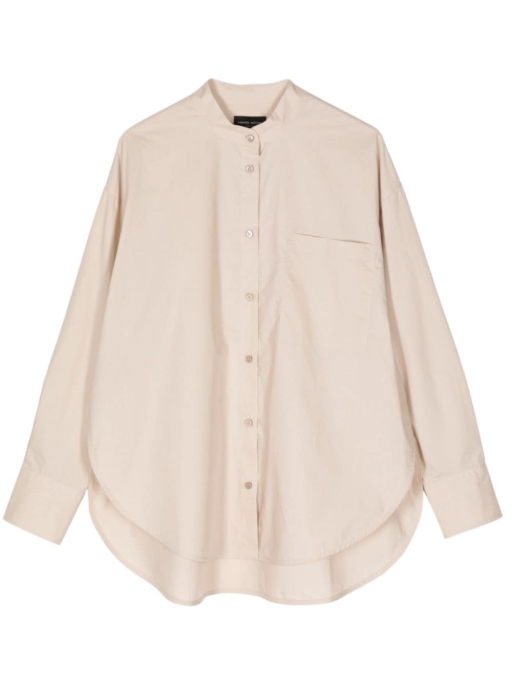 Roberto Collina collarless cotton shirt - Brown von Roberto Collina