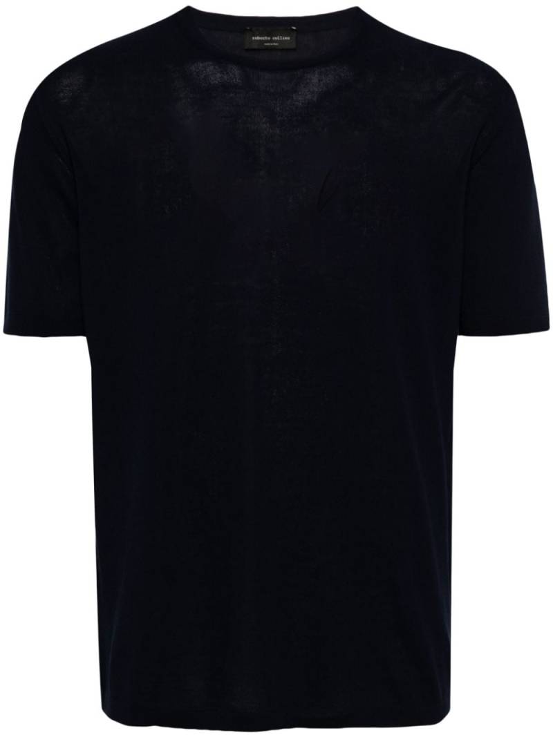 Roberto Collina crew-neck knitted T-shirt - Blue von Roberto Collina