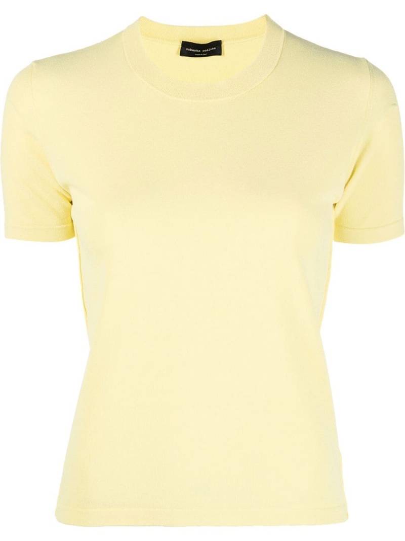 Roberto Collina crew-neck knitted top - Yellow von Roberto Collina