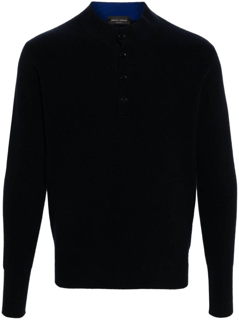 Roberto Collina crew-neck merino wool-blend jumoer - Blue von Roberto Collina