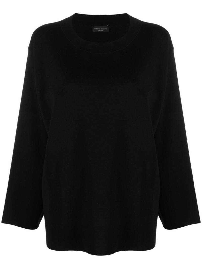 Roberto Collina crew-neck wool jumper - Black von Roberto Collina