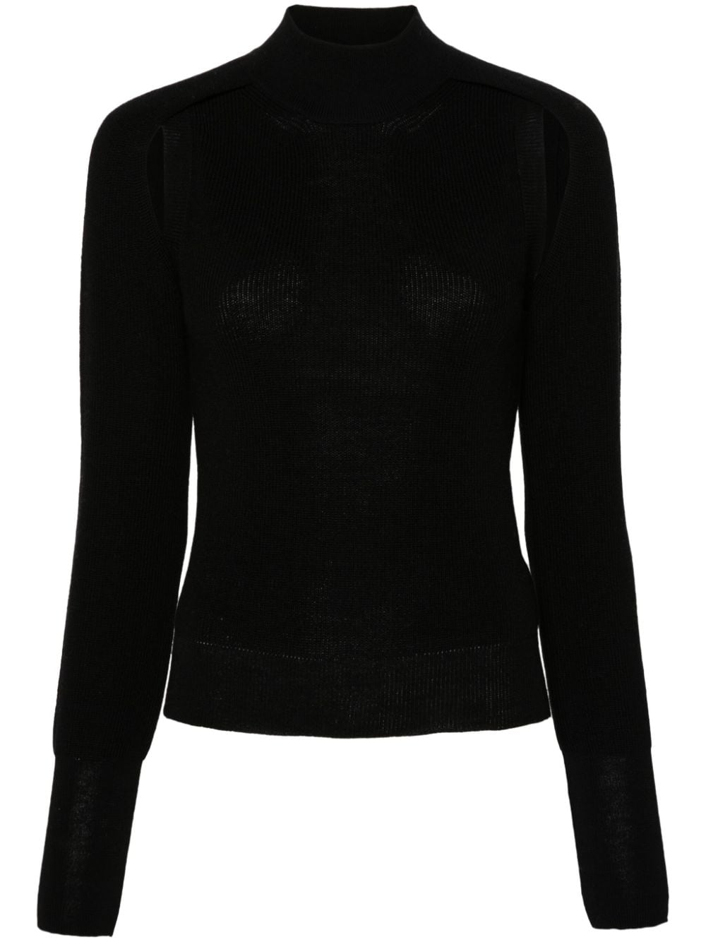 Roberto Collina cut-out detail sweater - Black von Roberto Collina