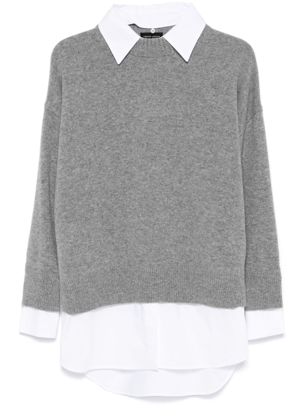 Roberto Collina detachable-collar sweater - Grey von Roberto Collina