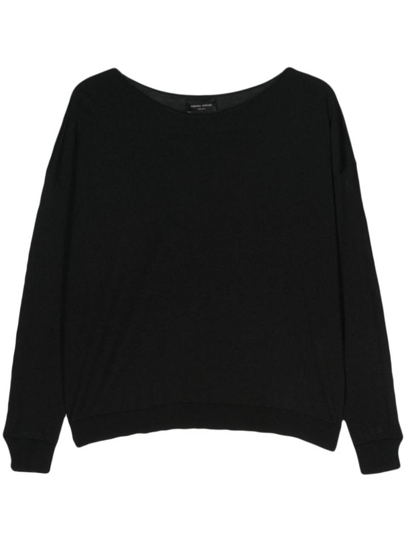 Roberto Collina drop-shoulder wool jumper - Black von Roberto Collina